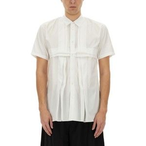 Comme Des Garçons Pleated Front Cotton Poplin Shirt - NWT
